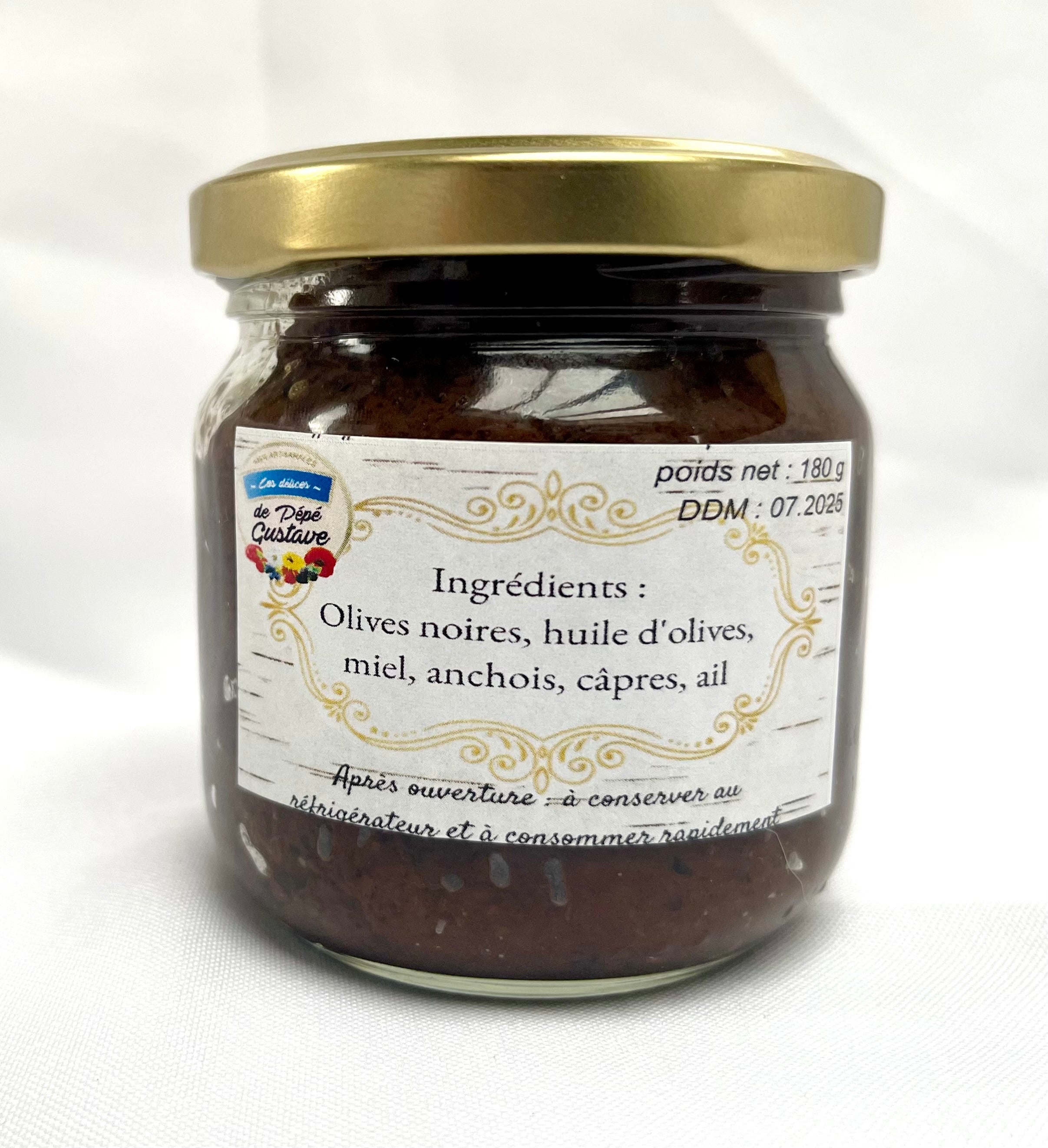 Tapenade d’olives noires au Miel